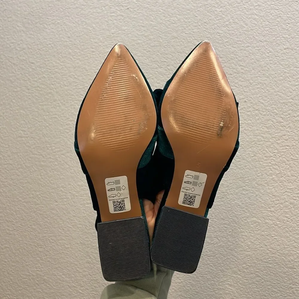 ASOS Design Symphony Velvet Slingback Heels US 7